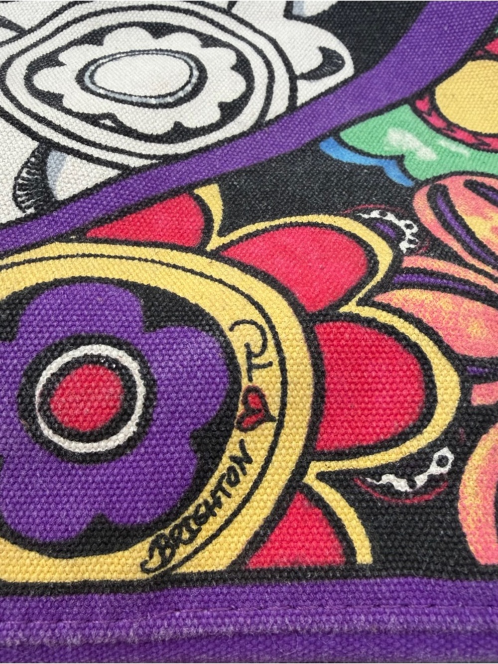 Brighton Love Groove II Canvas Tote Tom Clancy Designer Collectible Shopping Bag - Picture 13 of 14